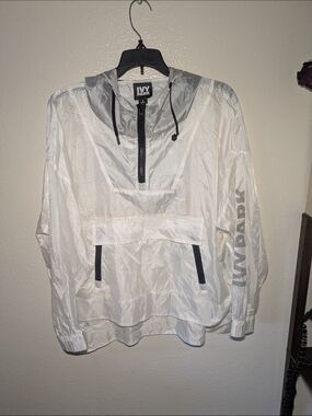 IVY PARK White Pullover Windbreaker with Black Accents